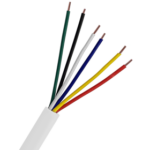 22/6 Stranded Bare Copper, Overall Shield Composite Plenum Jacket, White 1000ft Box