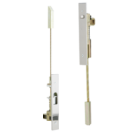Pair Automatic Flush Bolt Top and Bottom, UL 3 Hour Rated, 12in Extension Rod, 1 in x 6-3/4in Face, 630/US32D Satin Stainless Steel