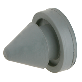 Hollow Metal Door Silencer, Durometer Rubber, Tamper Proof, Grey, 100 Pack