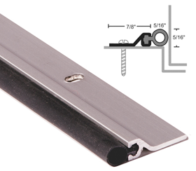 Silicone Dense Bulb Seal, 72in x 84in x 84in, 1/4in H x 7/8in W with 5/16in Silicone Bulb, Anodized Aluminum