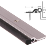 Silicone Dense Bulb Seal, 36in x 84in x 84in, 1/4in H x 7/8in W with 5/16in Silicone Bulb, Anodized Aluminum Silicone Dense Bulb Seal, 36in x 84in x 84in, 1/4in H x 7/8in W with 5/16in Silicone Bulb, Anodized Aluminum