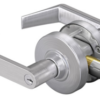 KIT - Grade 2, Office Rhodes Lever, Key in Lever, S123 Keyway (0-Bitted Brushed Chrome Cylinder 626), 2-3/4in Backset, ANSI Strike, 626/US26D Satin Chrome