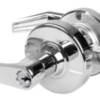 KIT - Grade 2, Office Saturn Lever, Key in Lever, C145 Keyway (0-Bitted Brushed Chrome Cylinder 626), 2-3/8in Backset, ANSI Strike, 625/US26 Bright Chrome
