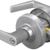 KIT - Grade 2, Office Saturn Lever, Key in Lever, C123 Keyway (0-Bitted Brushed Chrome Cylinder 626), 2-3/8in Backset, ANSI Strike, 626/US26D Satin Chrome