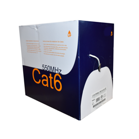 Cat6-550 MHz, 4 Twisted Pairs, 23 AWG, Un-Shielded, Riser Jacket, White 1000ft Box Cat6-550 MHz, 4 Twisted Pairs, 23 AWG, Un-Shielded, Riser Jacket, White 1000ft Box