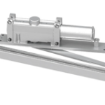 Concealed in Frame Heavy Duty Door Closer, Left Hand, Standard Track and Arm, Size 4, Grade 1, WMS Wood and Machine Screw Pack, 689/AL Aluminum Powder Coat