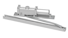 Concealed in Frame Heavy Duty Door Closer, Right Hand, Standard Track and Arm, Size 4, Grade 1, WMS Wood and Machine Screw Pack, 689/AL Aluminum Powder Coat