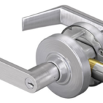 KIT - Grade 2, Office Rhodes Lever, Key in Lever, S145 Keyway (0-Bitted Brushed Chrome Cylinder 626), 2-3/4in Backset, ANSI Strike, 626/US26D Satin Chrome