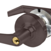 KIT - Grade 2, Office Saturn Lever, Key in Lever, C145 Keyway (0-Bitted Brushed Brass Cylinder 606), 2-3/8in Backset, ANSI Strike, 613/US10B Oil Rubbed Bronze