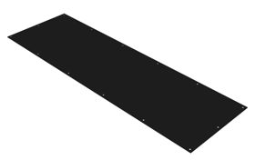 .050 Kick Plate 10in x 34in, Countersunk Holes, 622/US19 Matte Black .050 Kick Plate 10in x 34in, Countersunk Holes, 622/US19 Matte Black