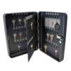Key Cabinet, With Combination Lock, 60 Hooks, Heavy Duty Steel Matte Black, 9-1/2"(W) x 12"(H) x 3"(D)