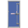 Deadbolt Exit Lock, 4 Point (3 Moving, Fixed Hinge-Side Bolt), Depressing the Paddle Retracts All Deadbolts, Pulling the Paddle Locks the Deadbolts, Single Door Self Relock No Alarm, Door Closer Required for Self Locking