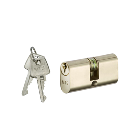 Double Keyed Papaiz Replacement Oval Cylinder, 5 Pin, Keyed Different, PO Polished Brass