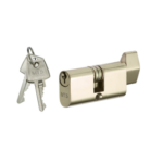 Single Keyed x Thumb Turn Papaiz Replacement Oval Cylinder, 5 Pin, 5 Keyed Different, PO Polished Brass