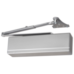 351 Series Surface Door Closer, CPS Heavy Duty Parallel Arm with Compression Stop, ADA Cast Iron Heavy Duty Powerglide Series, Adjustable Spring Size 1-6, TB Thru-Bolts, UL Listed for Fire Rated Doors, All Weather Fluid, Grade 1, 689/EN Sprayed Aluminum