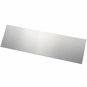 Kickplate 10in x 34in, K1050 .050in Thickness, Beveled Edges, 630/US32D Stainless Steel Kickplate 10in x 34in, K1050 .050in Thickness, Beveled Edges, 630/US32D Stainless Steel
