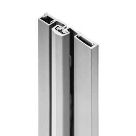 Full Surface Heavy Duty Geared Continuous Hinge, 1/16in Door Inset, 83in, Up to 600lbs, High Frequency, 628/US28/CL Clear Anodized Aluminum