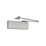 281 Series Surface Door Closer, UO Universal Arm with Parallel Mounting Bracket, ADA Cast Iron Heavy Duty Powerglide Series, Adjustable Spring Size 1-6, TB Thru-Bolts, UL Listed for Fire Rated Doors, All Weather Fluid, Grade 1, 689/EN Sprayed Aluminum