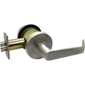Gate Lock Single Cylinder X Lever, Marks C Keyway, 6 Pin, 2-3/4in Backset, 630/US32D Stainless Steel