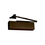 351 Series Surface Door Closer, UO Universal Arm with Parallel Mounting Bracket, ADA Cast Iron Heavy Duty Powerglide Series, Adjustable Spring Size 1-6, TB Thru-Bolts, UL Listed for Fire Rated Doors, All Weather Fluid, Grade 1, 695/EB Sprayed Dark Bronze