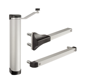 Lion Gate Closer, 180 Degree Closing Range, Up to 165lbs Silver