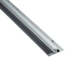 36in Vinyl Sweep with Rain Drip Guard, 1-1/2in H x 3/4in W with 1/2in Vinyl, Anodized Aluminum 36in Vinyl Sweep with Rain Drip Guard, 1-1/2in H x 3/4in W with 1/2in Vinyl, Anodized Aluminum