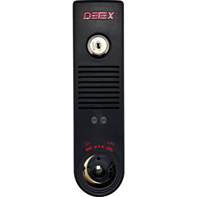 Black Door Propped Alarm, Surface Mount, 100DB, 9VDC Battery Operated, 1 Second to 4 Minute Door Open Times, Requires Mortise Cylinder Black Door Propped Alarm, Surface Mount, 100DB, 9VDC Battery Operated, 1 Second to 4 Minute Door Open Times, Requires Mortise Cylinder