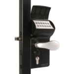 Valentino - Surface Mounted Battery Powered Code Lock for Square 2-1/2" to 3" Black