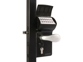 Valentino - Surface Mounted Battery Powered Code Lock for Square 2-1/2" to 3" Black