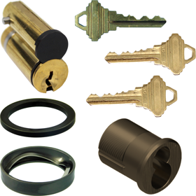 KIT - Schlage FSIC Construction Core, Keys, Collar and Mortise Housing, Schlage L Cam, Keyed to Match Schlage Temp C 347594.