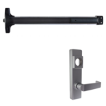 KIT - Value Series Stile Rim Exit Device, Classroom Lever Trim (S Lever On Escutcheon, Key Locks or Unlocks Lever, Trim Requires Mortise Cylinder), 36in, Grade 1, RHR (Right Hand Reverse, Field Reversible), 628/US28 Satin Aluminum