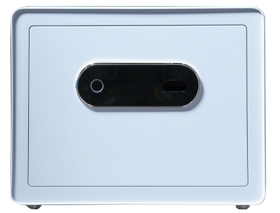 Closet Safe, Matte White Finish, 31lbs, Touch Activated Number Pad, Biometric Lock, Hidden Emergency Keyhole