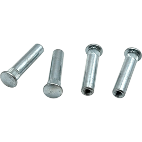 Thru-Bolts, Mortise Nuts Used w/Machine Screws (Set of 4 Each), 689/EN Sprayed Aluminum