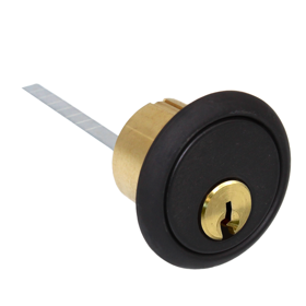 Rim Cylinder 6-Pin ASSA Twin 6000 52, No Keys, 622/US19 Matte Black