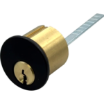 Rim Cylinder 1-1/8in Corbin L4, 6-Pin, Keyed Alike in Pairs, 622/US19 Matte Black