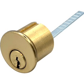 Rim Cylinder 1-1/8in Corbin L4, 6-Pin, Keyed Alike in Pairs, 605/US3 Bright Brass Rim Cylinder 1-1/8in Corbin L4, 6-Pin, Keyed Alike in Pairs, 605/US3 Bright Brass