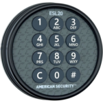 Black ESL20 (UL Type 1) Retro-Fit Kit with Slam Bolt, Backlit Keypad
