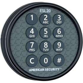 Black ESL20 (UL Type 1) Retro-Fit Kit with Slam Bolt, Backlit Keypad
