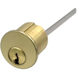 Rim Cylinder 6-Pin ASSA Twin V10, No Keys, 605/US3 Bright Brass