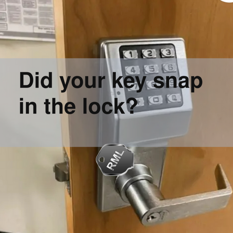 Did your key snap in the lock?