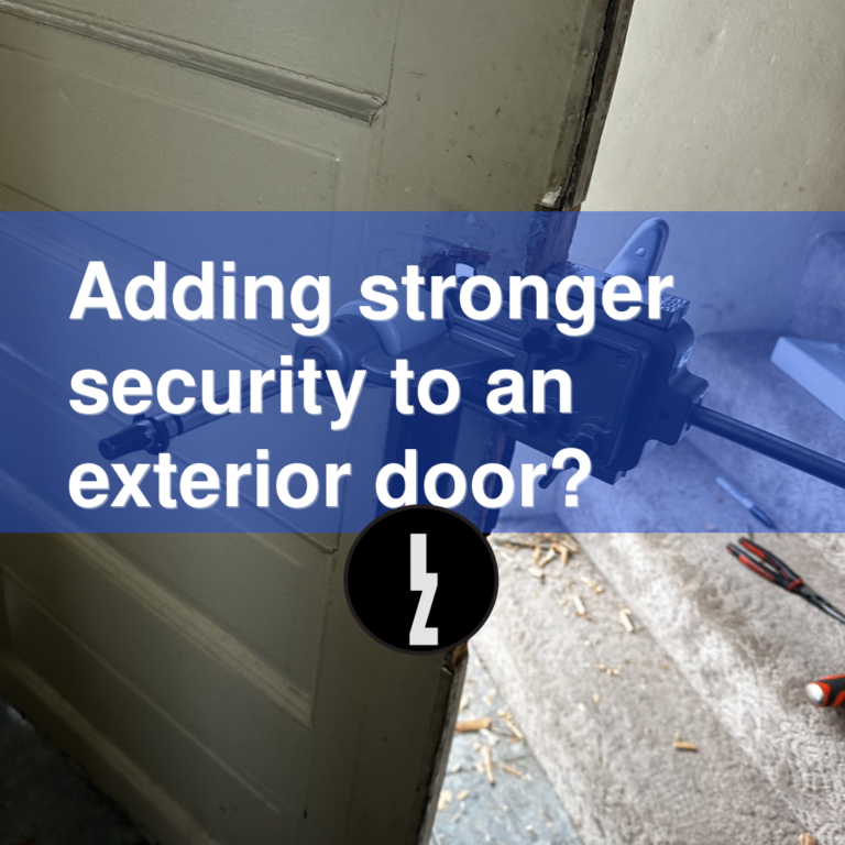 Adding stronger security to an exterior door?